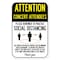 Signmission Public Safety Sign-Concert Attendees Practice Social Distancing, Heavy-Gauge, 12" H, A-1218-25377 A-1218-25377 - alternate 1